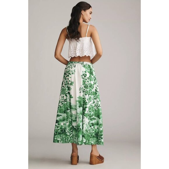 Anthropologie The Jacie Poplin Printed Maxi Skirt by Maeve M - Picture 3 of 3